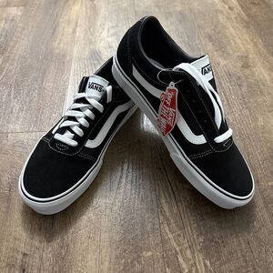 Vans Ward Black White Canvas Skate Classic Men's Sneakers Size 9.5 US 8.5 UK